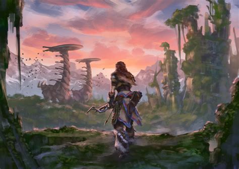 Aloy Horizon Zero Dawn Artwork 4k Hd Games 4k Wallpapers Images Backgrounds Photos And Pictures