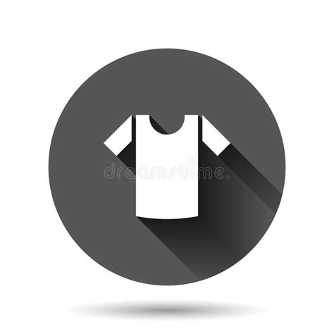 Tshirt Icon In Flat Style Casual Clothes Vector Illustration On White