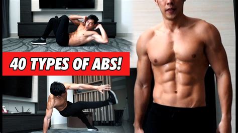 40 Variations For The Abs And Core At Home Youtube