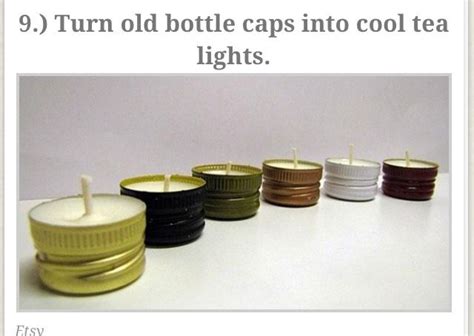 30 Unique Upcycled Items Think Before You Throw Things Away Bottle Cap Candles Candle Jars
