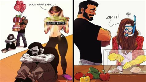 Artist Illustrates Everyday Life With His Wife In Funny Comics By