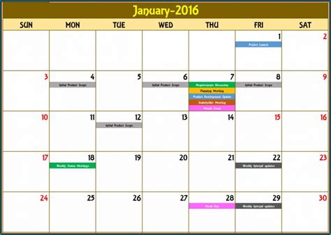 √ Free Editable Monthly Schedule Template Excel