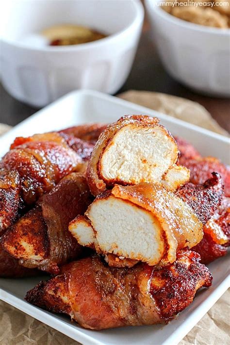 Brown Sugar Bacon Wrapped Chicken Yummy Healthy Easy