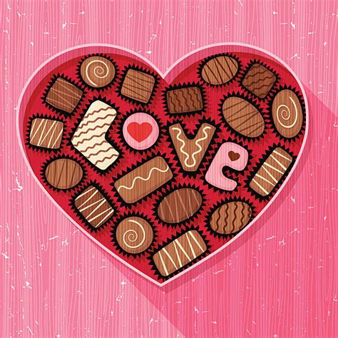 Heart Box Of Chocolates Illustrations Illustrations Royalty Free
