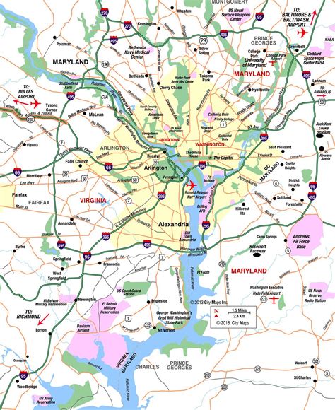 Map Of Greater Washington Dc Area