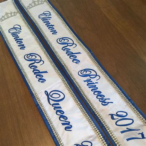 Design your own custom pageant sash with the pride sash builder. Pageant Sashes /White satin / Royal Blue Trim and thread /Registry font/ Crystal Rhinestones ...
