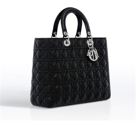 Large Lady Dior Bag In Black Lambskin Dior Lady Dior Dior Bag