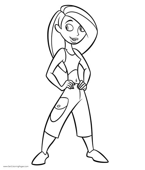 Kim Possible Coloring Pages Coloriage Print Book Printable Drama So