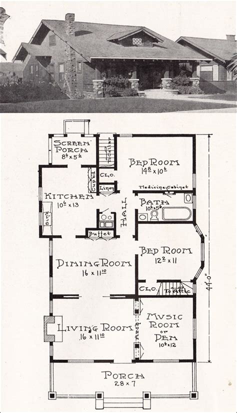 Browse through our collection of craftsman house plans. California Craftsman Bungalow House Plan - 1918 ...