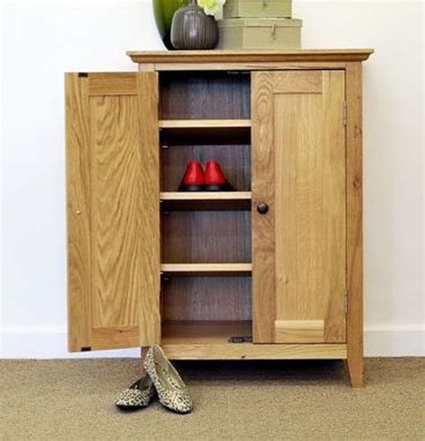 Mumford Solid Oak Furniture Hallway Shoe Storage Cupboard Cabinet Ebay