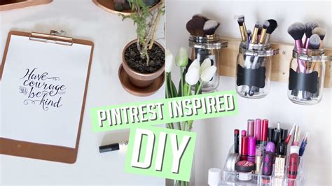 You get the satisfaction of making it yourself and having it be the exact style you want. DIY Room Decor + Organisation - Pinterest Inspired - YouTube
