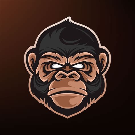 Premium Vector Monkey Head Mascot Logo