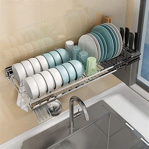 Colture Over The Sink Dish Drying Rack Hanging Stainless Steel Dish