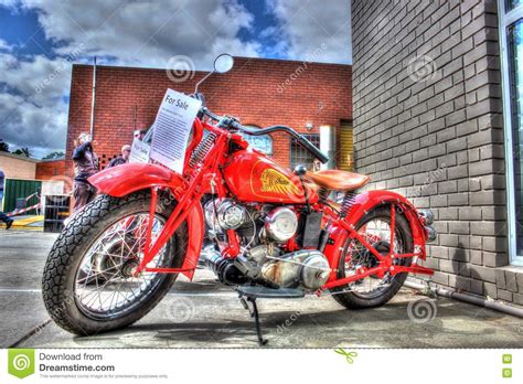 Classic 1940s American Indian Motorcycle Editorial Stock ...