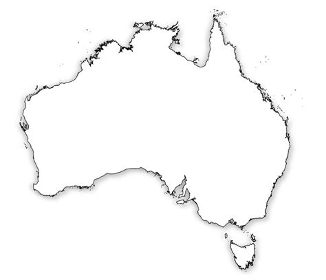 Map used to be sold in bookstores or journey equipment stores. Blank Map of Australia, Outline Map of Australia