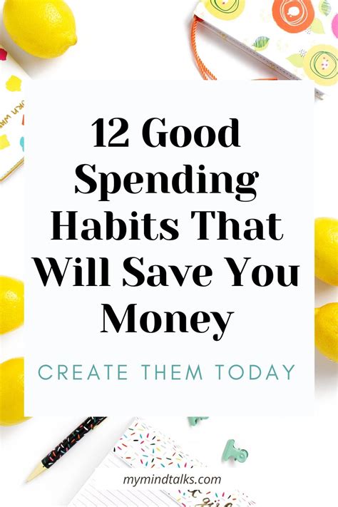12 Good Spending Habits That Will Save You Money My Mind Talks