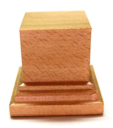 Wooden Base Stand Square 4x4 Beech Woodenbases For Modeling Wood