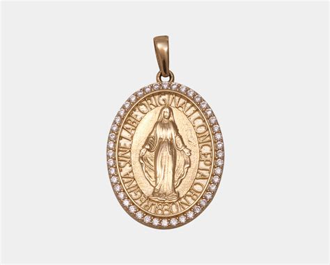 Medalla Oval Virgen Milagrosa Mr3b Dgpc Joyeria La Esmeralda