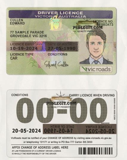 Pin By Llinc On Australia Victoria Drivers License Template Psd In 2021
