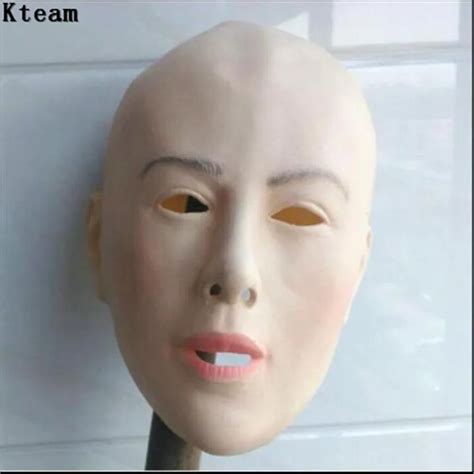 2018 realistic female mask for halloween human masquerade latex party mask sexy girl crossdress
