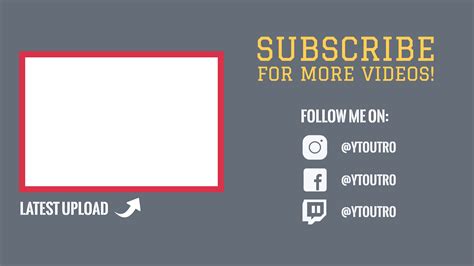 How To Make Youtube Outro Template