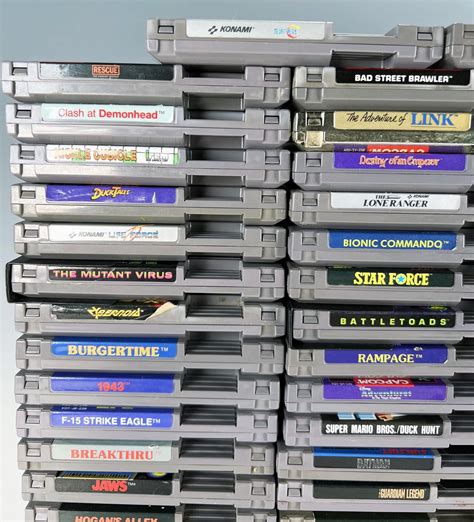 Lot 473 Nintendo Nes Video Game Collection 85 Games Rares Converse