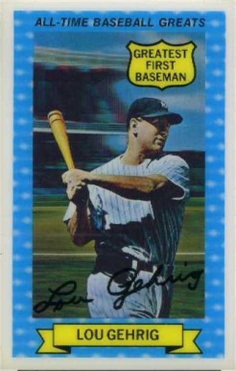 Maybe you would like to learn more about one of these? 1972 Kellogg's All-Time Baseball Greats Lou Gehrig #13 ...