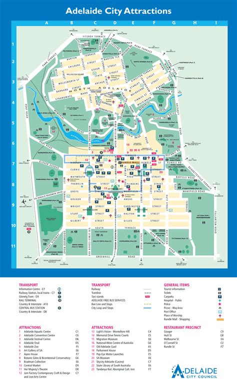 Adelaide Australia City Map Adelaide • Mappery