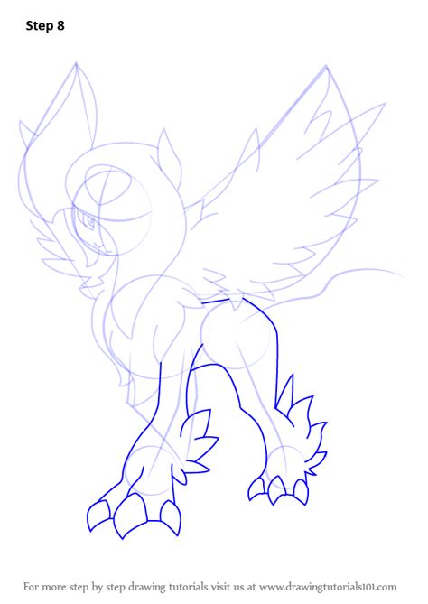 Learn How To Draw Mega Absol From Pokemon Pokemon Step By Step