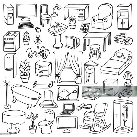 Home Furniture Set Stock Illustration Download Image Now Furniture