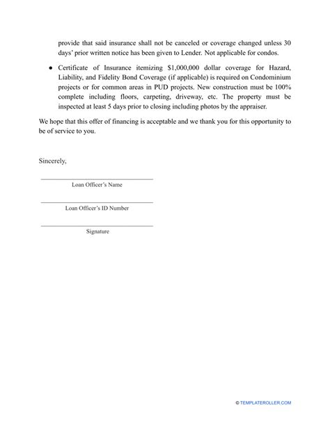 Mortgage Commitment Letter Template Fill Out Sign Online And