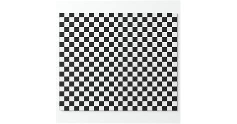 Black And White Checkered Board Pattern Wrapping Paper Zazzle