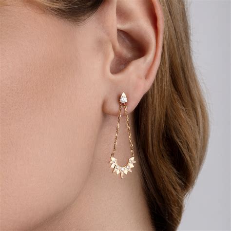 Rose Gold Diamond Earrings G R Piaget Luxury Jewelry Online