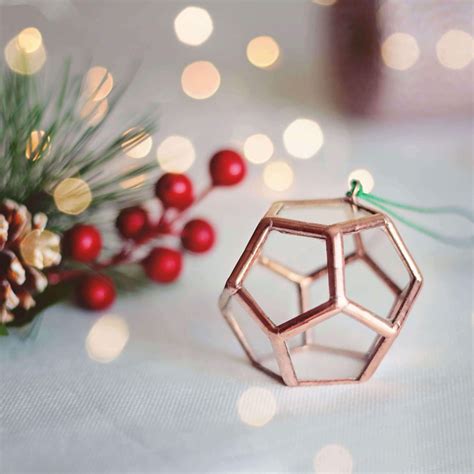 Geometric Christmas Ornament Set Unique Holiday Ts By Waen