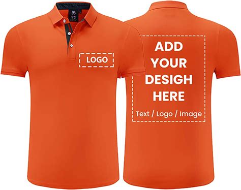 Custom Polo Shirt Design Your Own Text And Image Front Top Back For Print