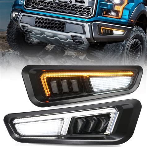 Buy Cjovse Ford Raptor Fog Lights Amber Sequential Turn Signal White