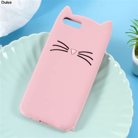 Dulcii Cute Girl Case 3d Mustache Cat Silicone Cover Phone Shell For
