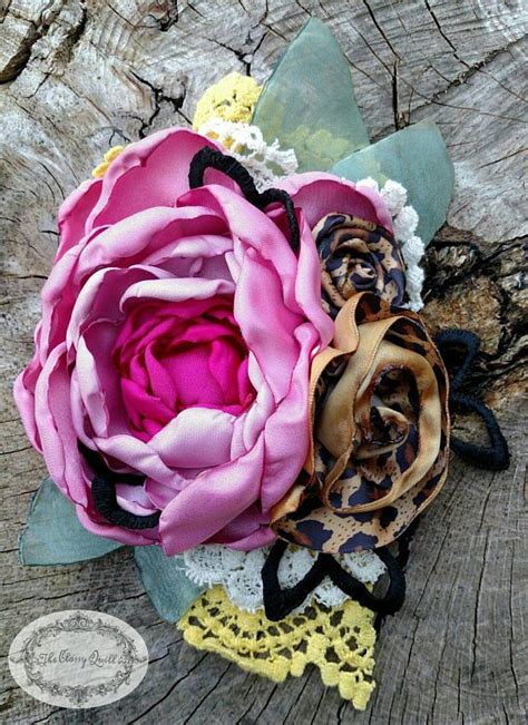 The Classy Quill Handcrafted Flower Pin Leopard Rose Etsy Flower