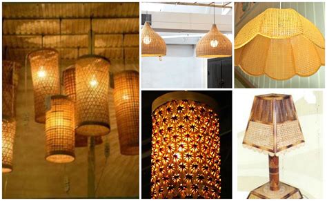 Cane Craft And Allied Industries Cane And Bamboo Lampshades For A