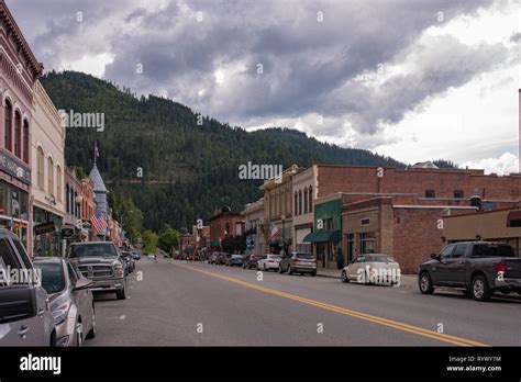 Downtown Main Street Of Wallace Idaho A Silver Mining Community In