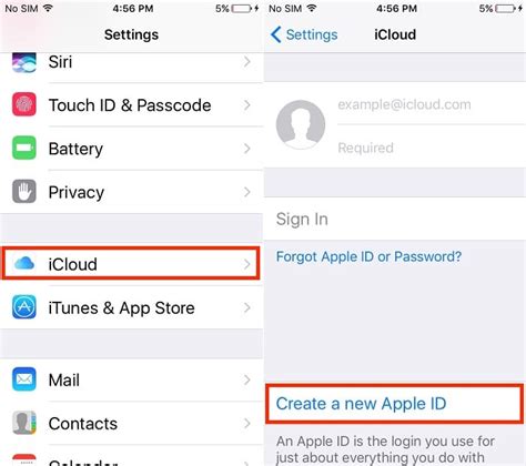 If you are running an older version of ios, instead tap icloud and then tap create a new apple id. How to Setup/ create a new Apple ID on iPhone, iPad: iOS ...