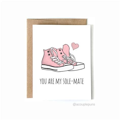 Sole pay card is an online shopping card issued by the central bank of kansas city and axiom bank, n.a. Sole Mate // Greeting Cards Cute Card Card for Friend Card | Etsy in 2020 | Cards for friends ...