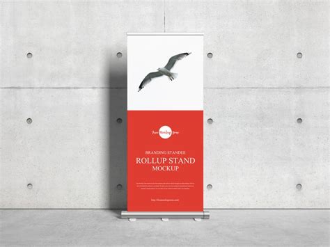 Free Branding Standee Roll Up Stand Mockup Free Mockup Zonefree