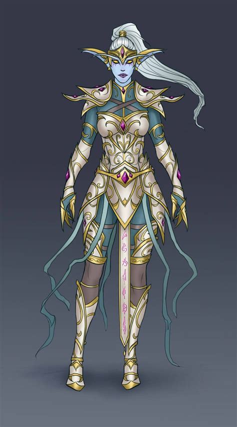 Azshara S Outfit Heavy Armor By Ammatice Warcraft Art Night Elf