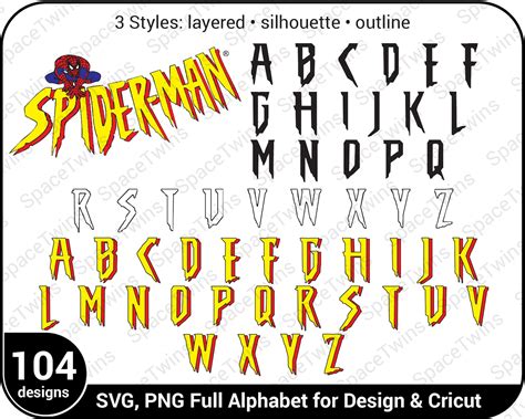 Spiderman Font SVG Spider-man Font svg Spider-man font | Etsy
