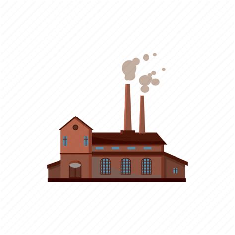 Building Cartoon Factory Industrial Industry Plant Power Icon