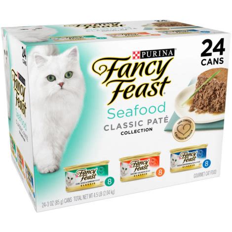 Fancy feast® collection cat food variety pack. Purina Fancy Feast Adult Seafood Classic Pate Collection ...