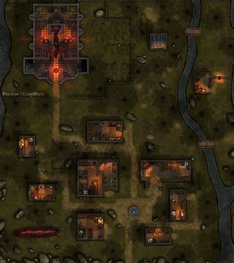 Tristram Diablo 1 Now With Light 48x54 Art Battlemap Roll20