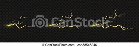 Lightning Strike Animation Electric Discharge Impact Place Or Magical