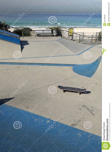 Australia Bondi Beach Skate Park Skateboard Stock Photo Image Of